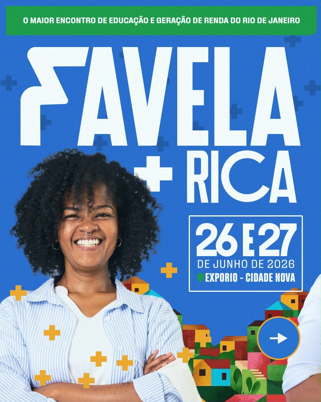 Arte de divulgação do Favela + Rica 2